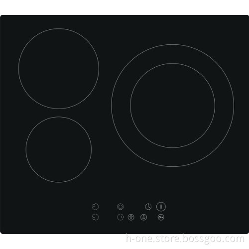 Factory supply metal frame three zone built in with touch pannel commercial induction cooker